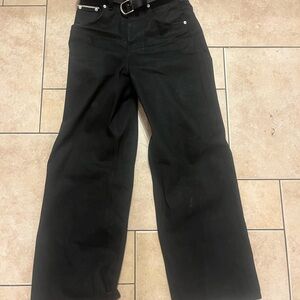 Black Wide-Leg Jeans